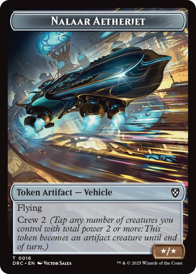 Image for Nalaar Aetherjet // Treasure Double-Sided Token (16 // 11) [Aetherdrift] - Magic: The Gathering