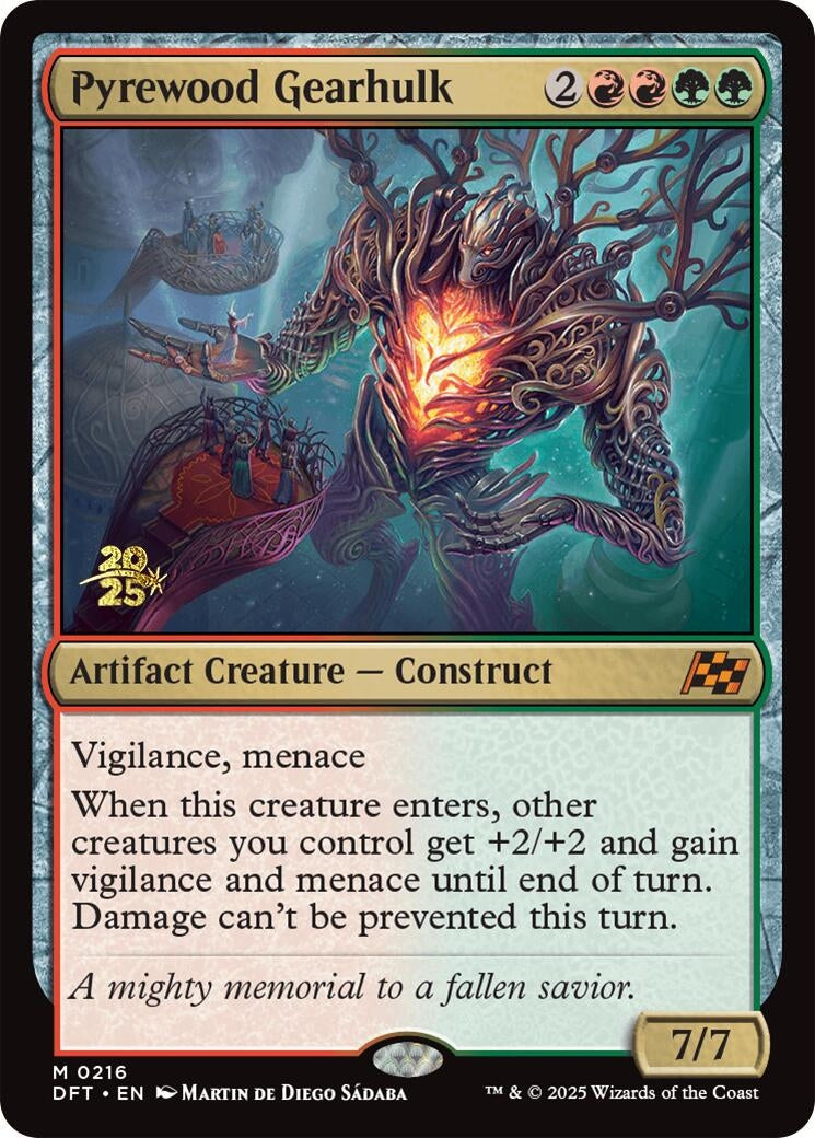 Image for Pyrewood Gearhulk (216) [Prerelease Cards] - Magic: The Gathering