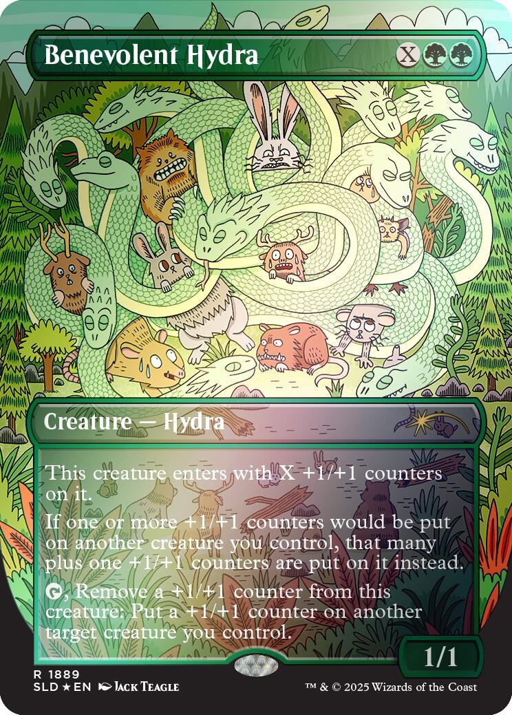Image for Benevolent Hydra (Rainbow Foil) (1889) [Secret Lair Drop Series] - Magic: The Gathering