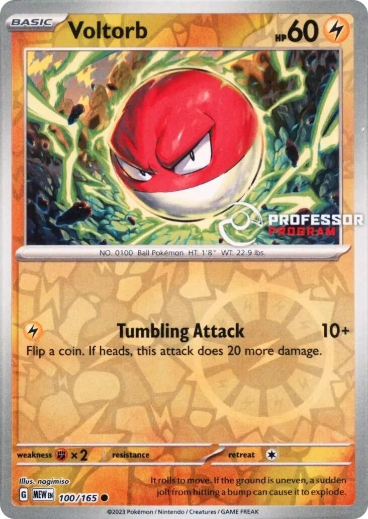 Image for Voltorb (100/165) [Professor Program Promos] - Pokemon