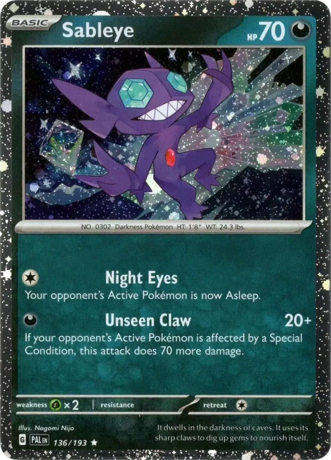 Image for Sableye (Cosmos Holo) (136/193) [Miscellaneous Cards & Products] - Pokemon