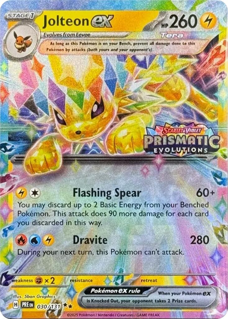 Image for Jolteon ex - 030/131 (Prismatic Evolutions Stamp) (030/131) [Miscellaneous Cards & Products] - Pokemon
