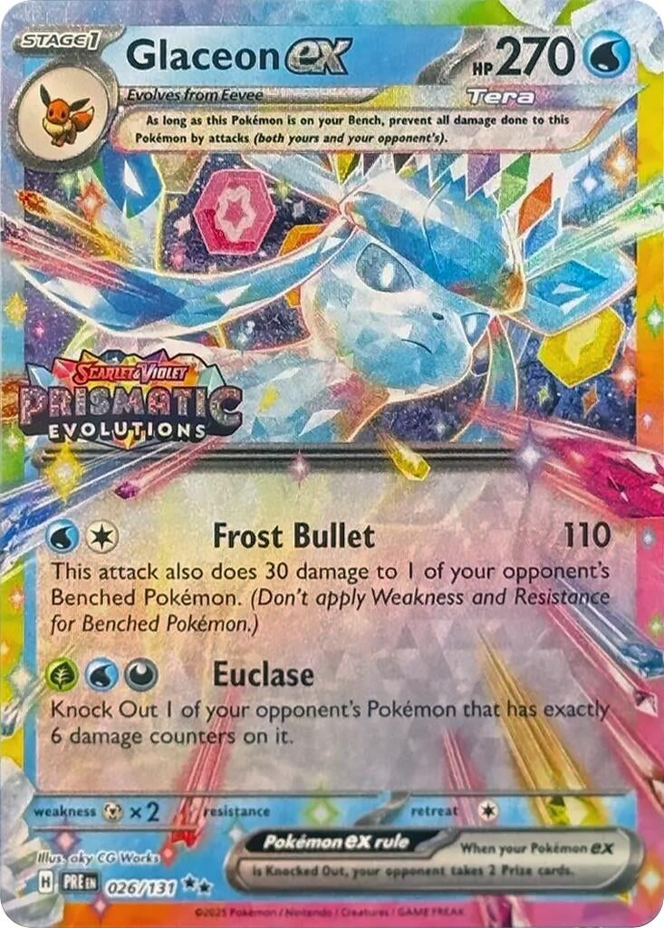Image for Glaceon ex - 026/131 (Prismatic Evolutions Stamp) (026/131) [Miscellaneous Cards & Products] - Pokemon