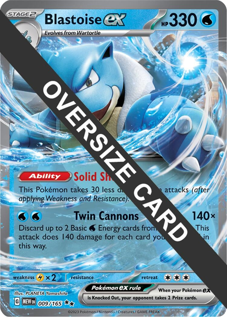 Image for Blastoise ex (009/165) [Jumbo Cards] - Pokemon