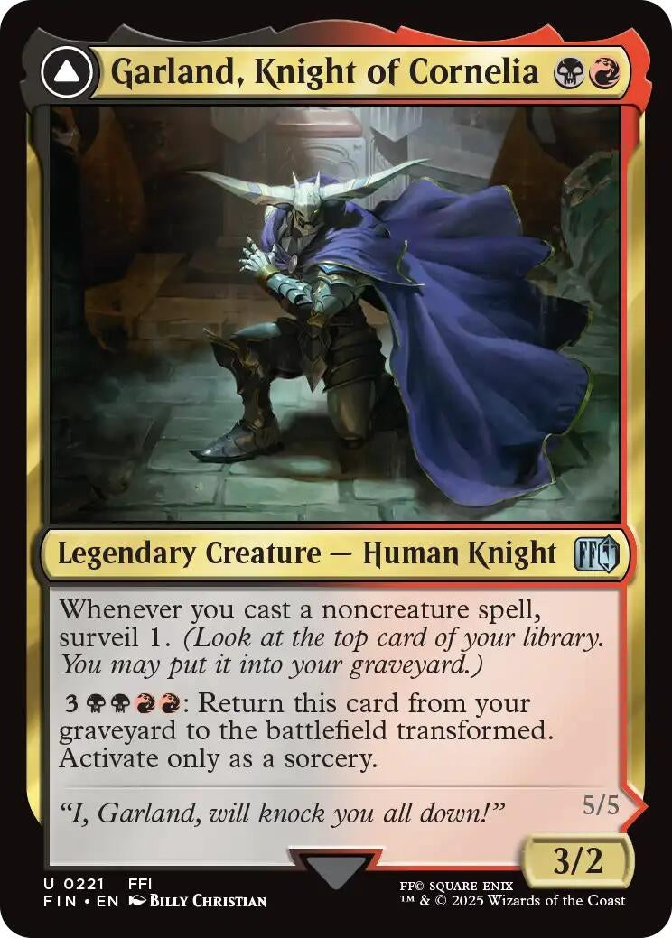 Image for Garland, Knight of Cornelia (221) [FINAL FANTASY] - Magic: The Gathering