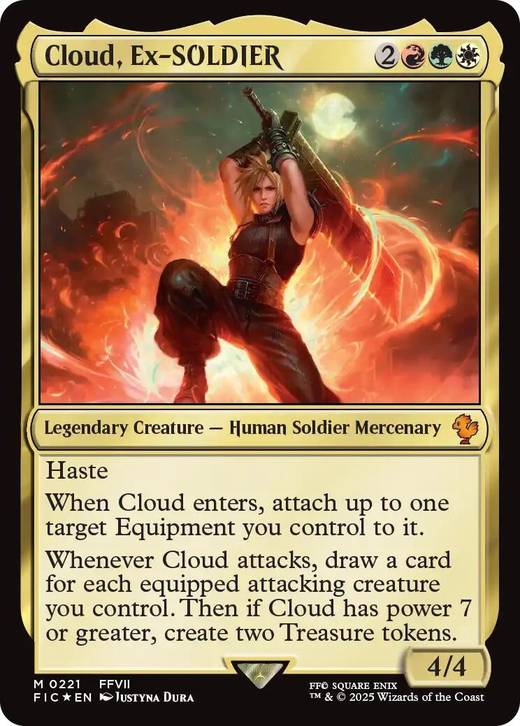 Image for Cloud, Ex-SOLDIER (Surge Foil) (221) [FINAL FANTASY] - Magic: The Gathering