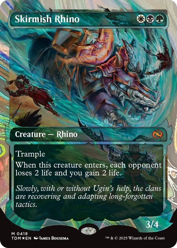 Image for Skirmish Rhino (Showcase) (Halo Foil) (418) [Tarkir: Dragonstorm] - Magic: The Gathering
