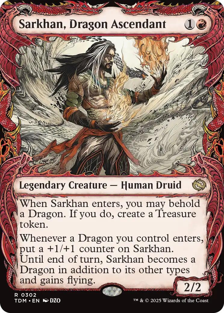 Image for Sarkhan, Dragon Ascendant (0302) (Showcase) (302) [Tarkir: Dragonstorm] - Magic: The Gathering