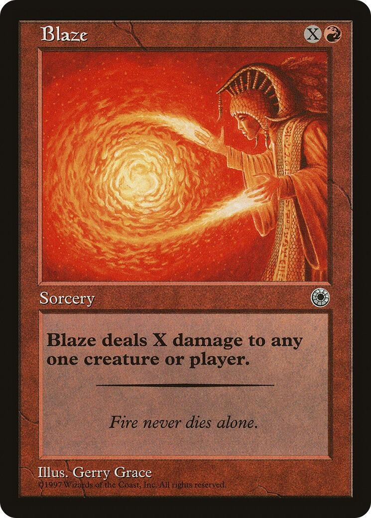 Image for Blaze (Flavor Text) [Portal] - Magic: The Gathering