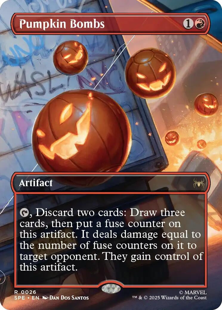 Image for Pumpkin Bombs (Borderless) (26) [Marvel's Spider-Man: Eternal-Legal] - Magic: The Gathering