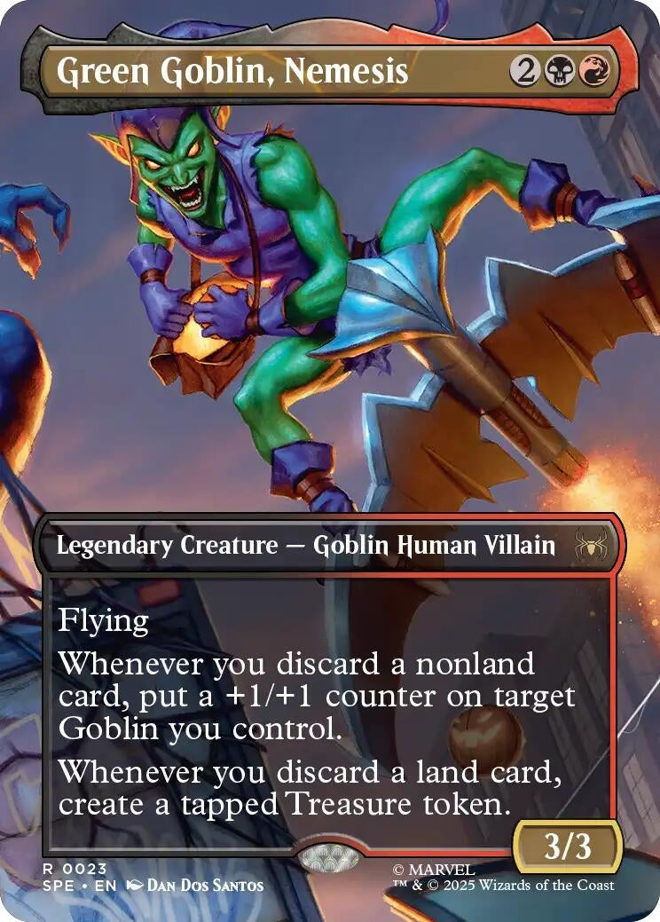 Image for Green Goblin, Nemesis (Borderless) (23) [Marvel's Spider-Man: Eternal-Legal] - Magic: The Gathering
