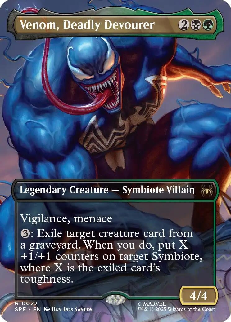 Image for Venom, Deadly Devourer (Borderless) (22) [Marvel's Spider-Man: Eternal-Legal] - Magic: The Gathering
