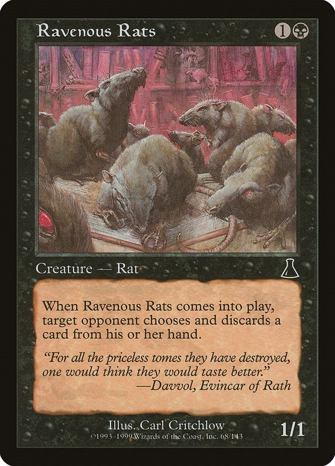 Image for Ravenous Rats (68) [Urza's Destiny] - Magic: The Gathering