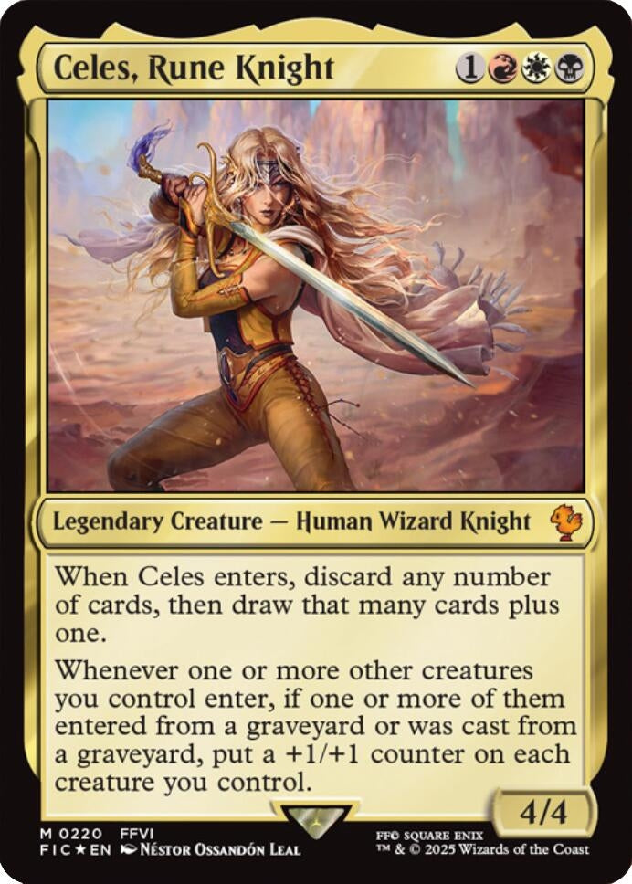 Image for Celes, Rune Knight (Surge Foil) (220) [FINAL FANTASY] - Magic: The Gathering