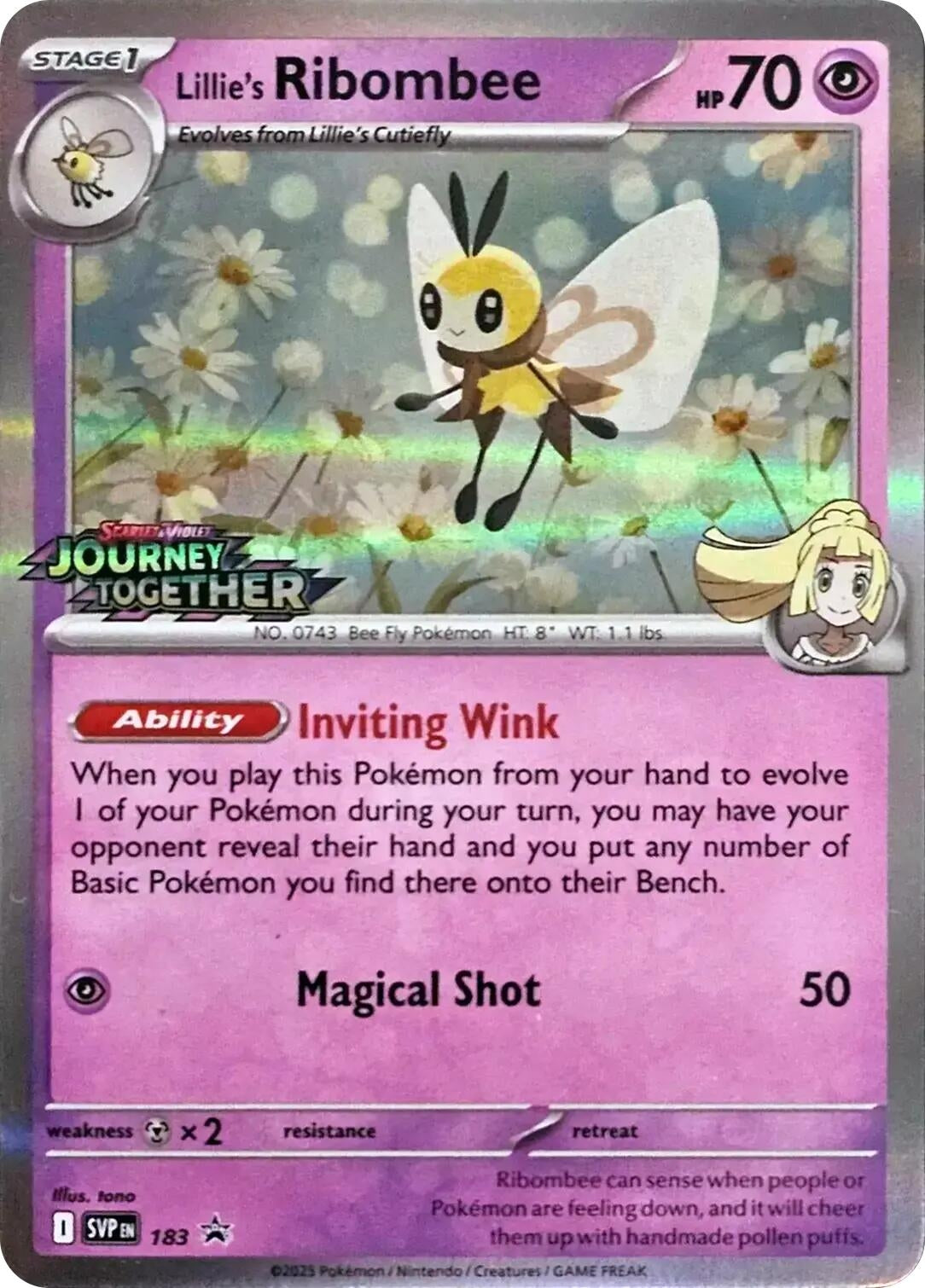 Image for Lillie's Ribombee - 183 (Prerelease) (183) [SV: Scarlet & Violet Promo Cards] - Pokemon