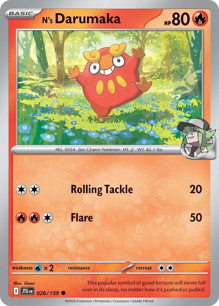 Image for N's Darumaka (026/159) [SV09: Journey Together] - Pokemon
