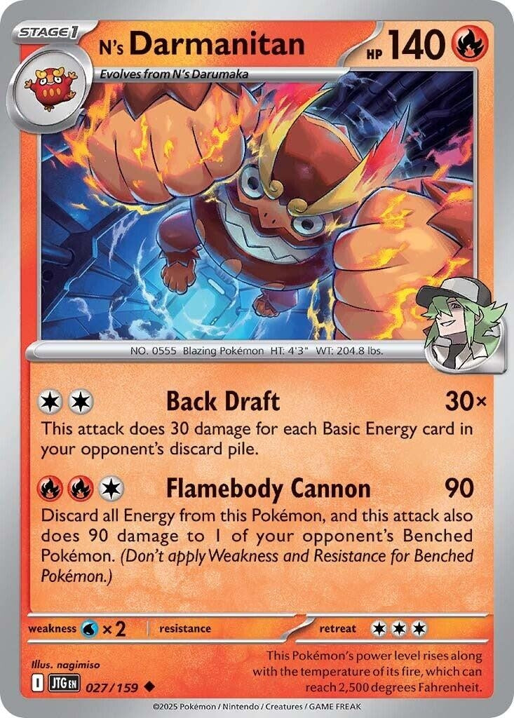 Image for N's Darmanitan (027/159) [SV09: Journey Together] - Pokemon