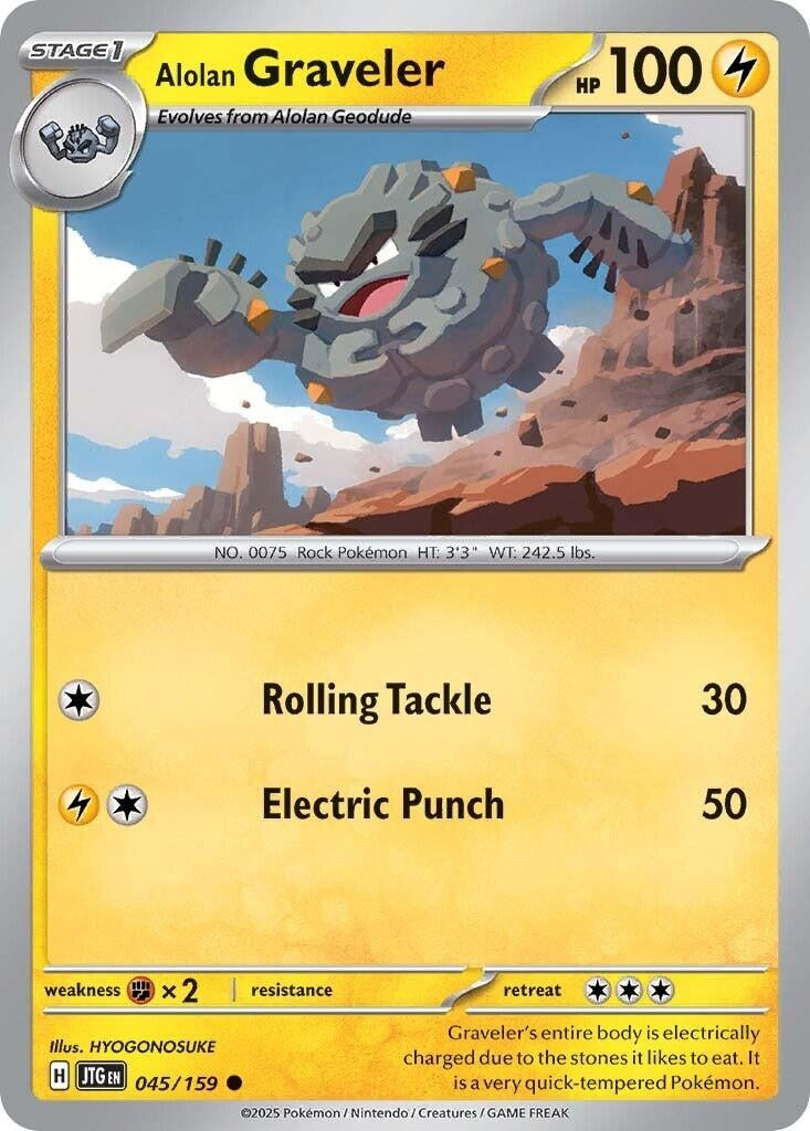 Image for Alolan Graveler (045/159) [SV09: Journey Together] - Pokemon