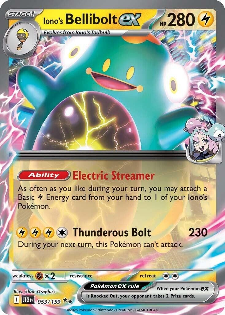 Image for Iono's Bellibolt ex (053/159) [SV09: Journey Together] - Pokemon