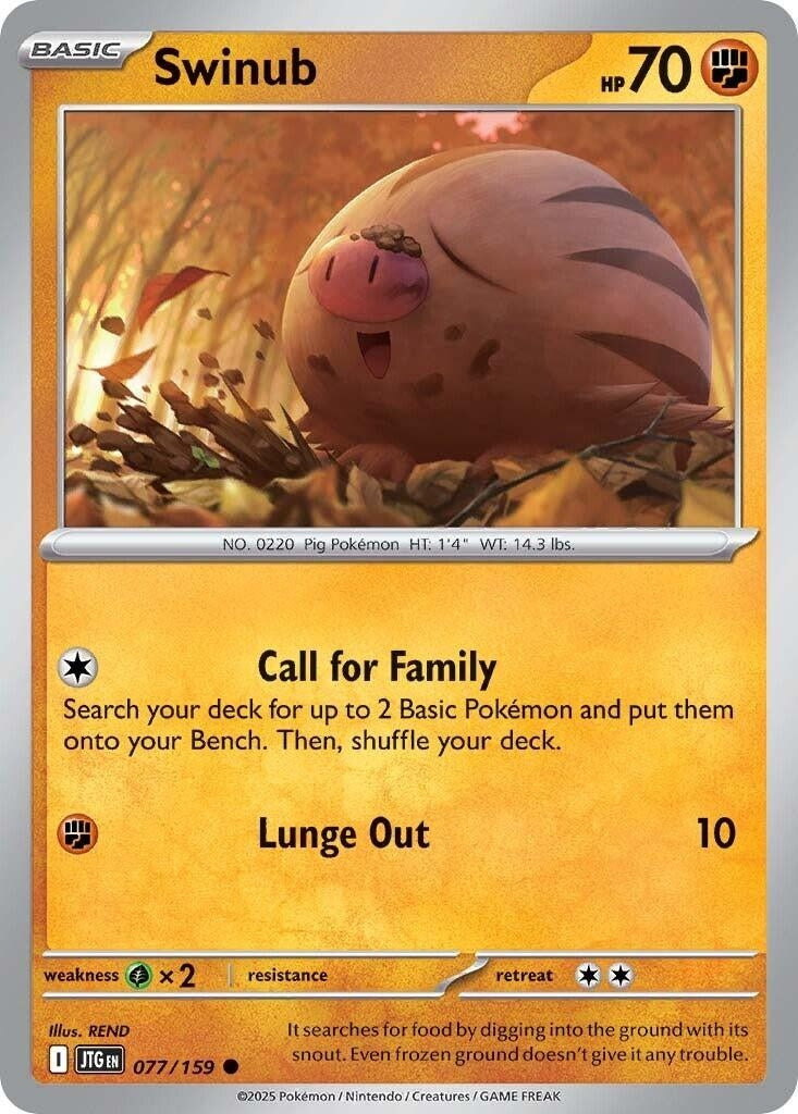 Image for Swinub (077/159) [SV09: Journey Together] - Pokemon