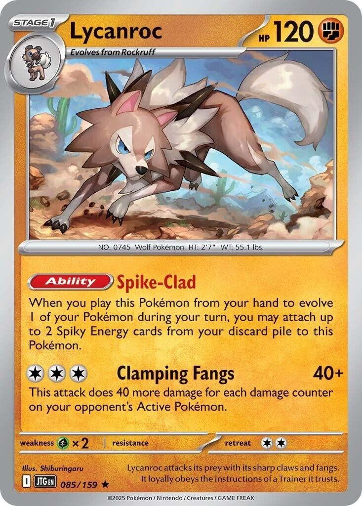Image for Lycanroc (085/159) [SV09: Journey Together] - Pokemon