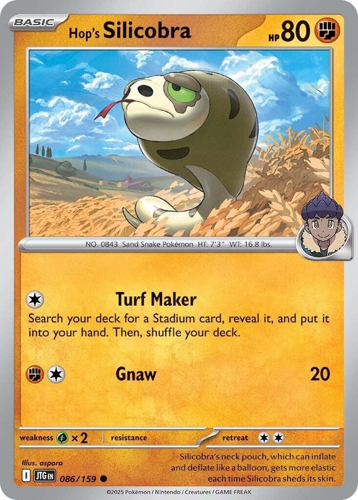 Image for Hop's Silicobra (086/159) [SV09: Journey Together] - Pokemon
