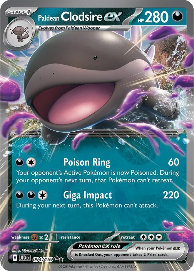 Image for Paldean Clodsire ex (094/159) [SV09: Journey Together] - Pokemon