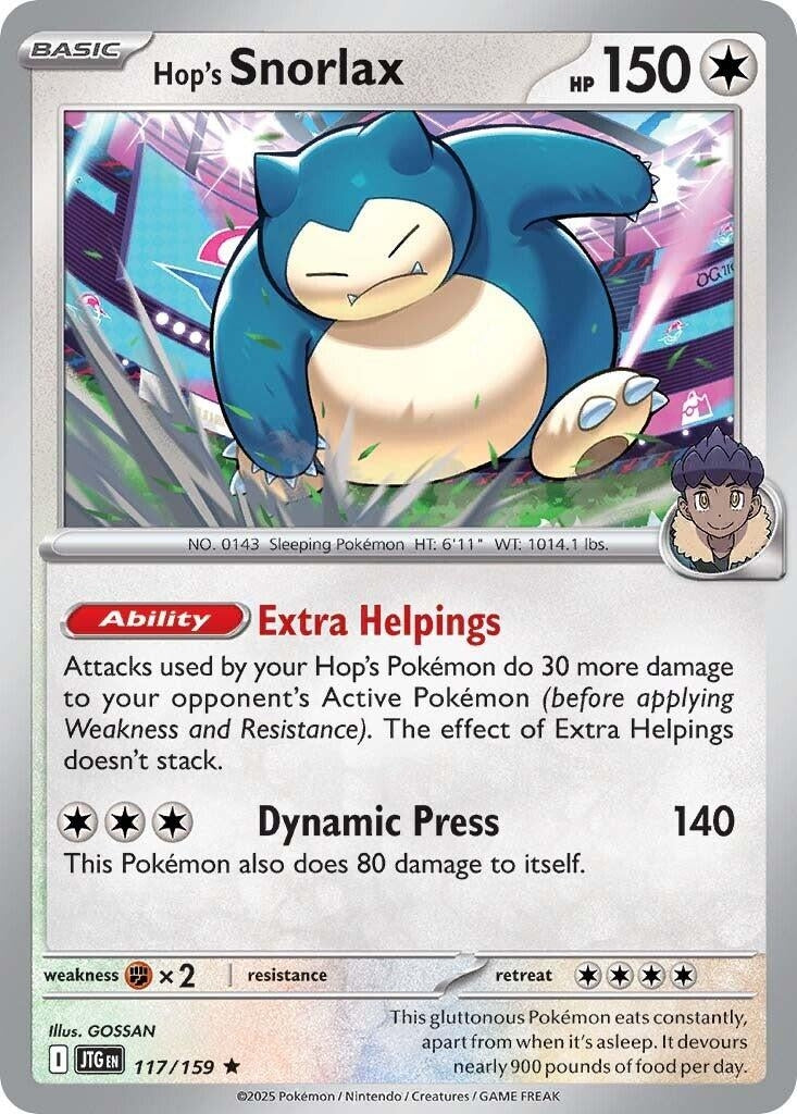 Image for Hop's Snorlax (117/159) [SV09: Journey Together] - Pokemon