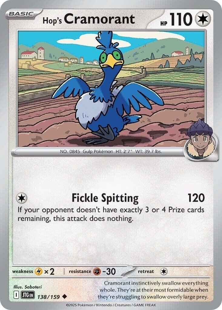 Image for Hop's Cramorant (138/159) [SV09: Journey Together] - Pokemon
