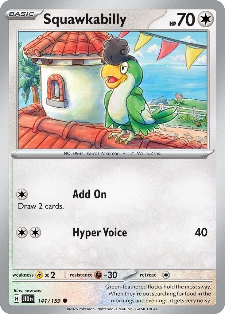Image for Squawkabilly (141/159) [SV09: Journey Together] - Pokemon