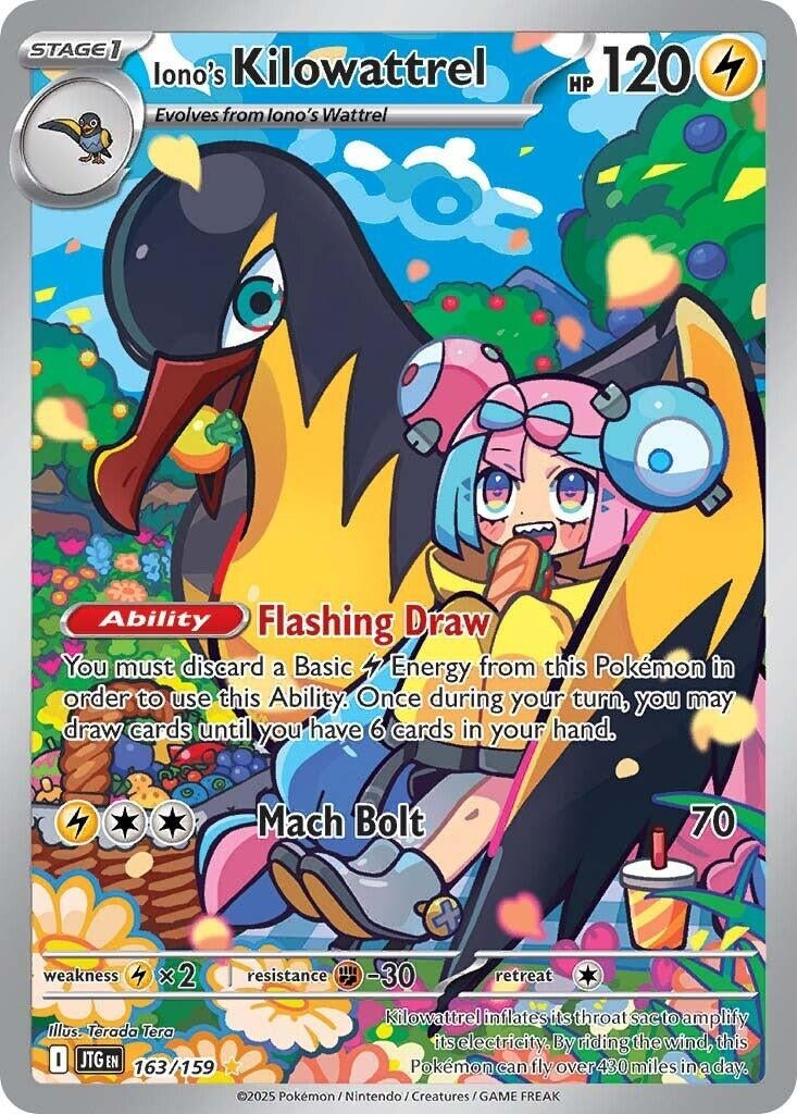 Image for Iono's Kilowattrel (163/159) [SV09: Journey Together] - Pokemon