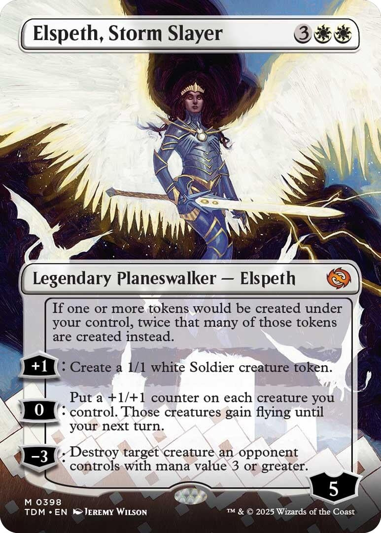 Image for Elspeth, Storm Slayer (Borderless) (398) [Tarkir: Dragonstorm] - Magic: The Gathering