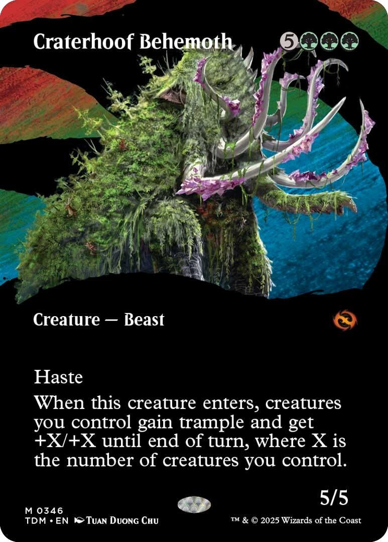 Image for Craterhoof Behemoth (Borderless) (346) [Tarkir: Dragonstorm] - Magic: The Gathering
