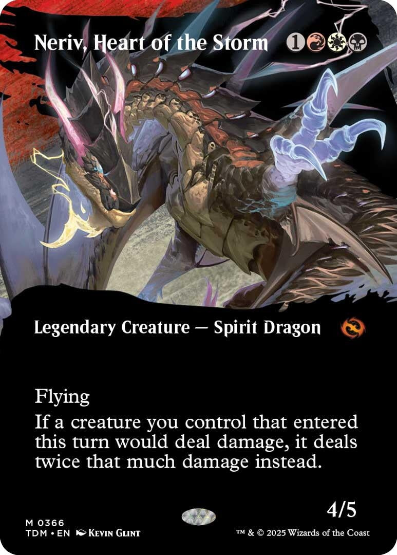 Image for Neriv, Heart of the Storm (Borderless) (366) [Tarkir: Dragonstorm] - Magic: The Gathering