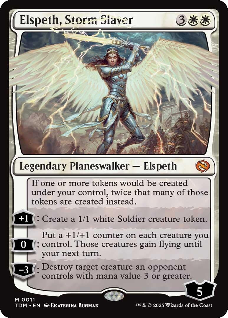 Image for Elspeth, Storm Slayer (11) [Tarkir: Dragonstorm] - Magic: The Gathering