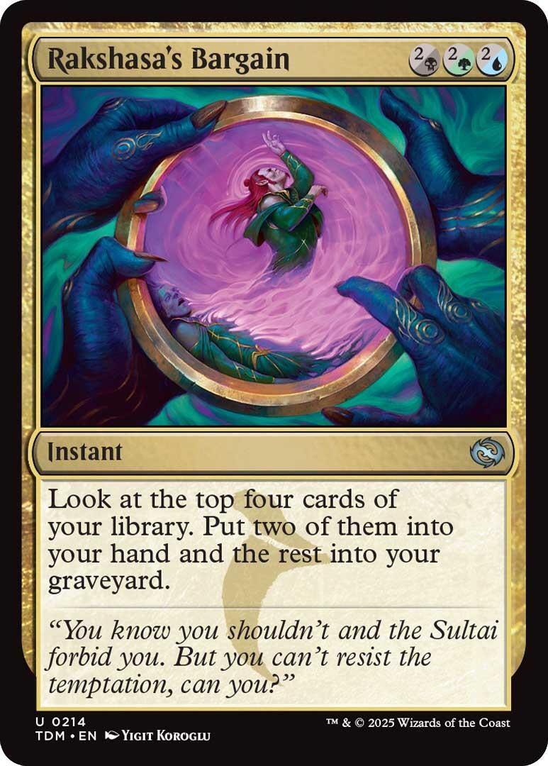 Image for Rakshasa's Bargain (214) [Tarkir: Dragonstorm] - Magic: The Gathering