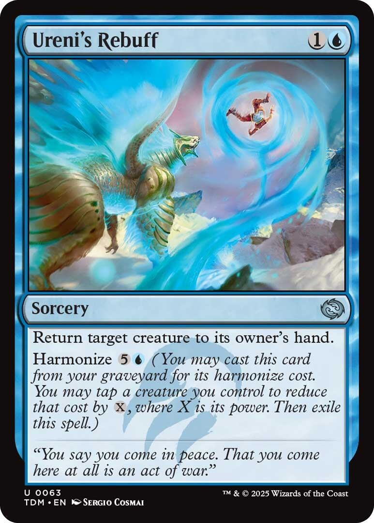 Image for Ureni's Rebuff (63) [Tarkir: Dragonstorm] - Magic: The Gathering