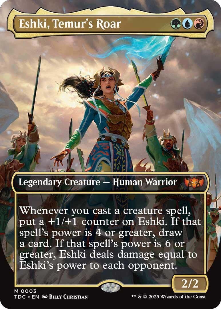 Image for Eshki, Temur's Roar (Borderless) (3) [Tarkir: Dragonstorm] - Magic: The Gathering