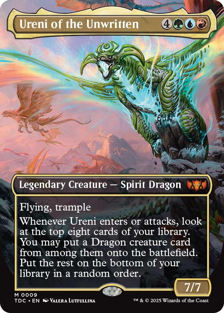 Image for Ureni of the Unwritten (Borderless) (9) [Tarkir: Dragonstorm] - Magic: The Gathering