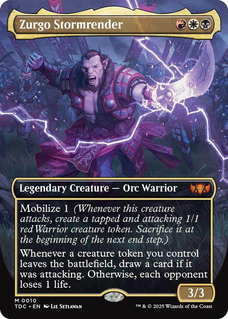 Image for Zurgo Stormrender (Borderless) (10) [Tarkir: Dragonstorm] - Magic: The Gathering