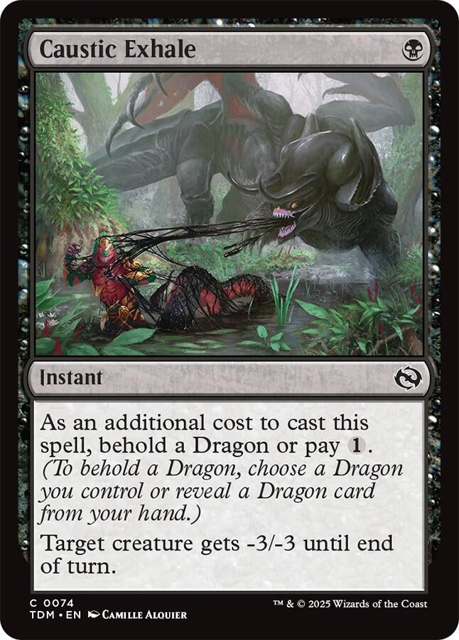 Image for Caustic Exhale (74) [Tarkir: Dragonstorm] - Magic: The Gathering