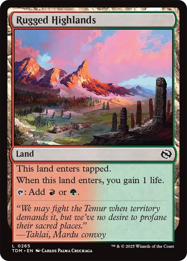 Image for Rugged Highlands (265) [Tarkir: Dragonstorm] - Magic: The Gathering