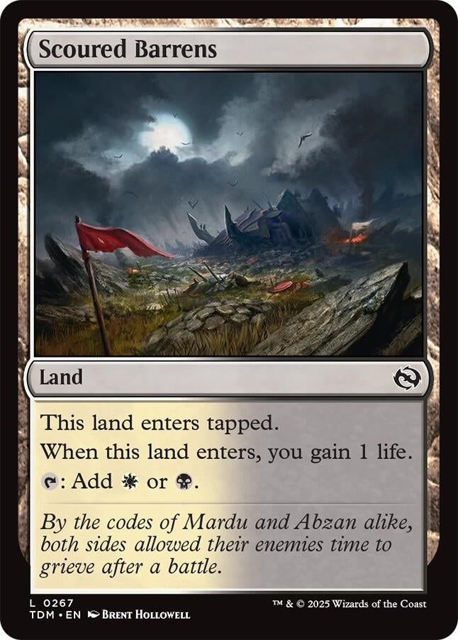 Image for Scoured Barrens (267) [Tarkir: Dragonstorm] - Magic: The Gathering
