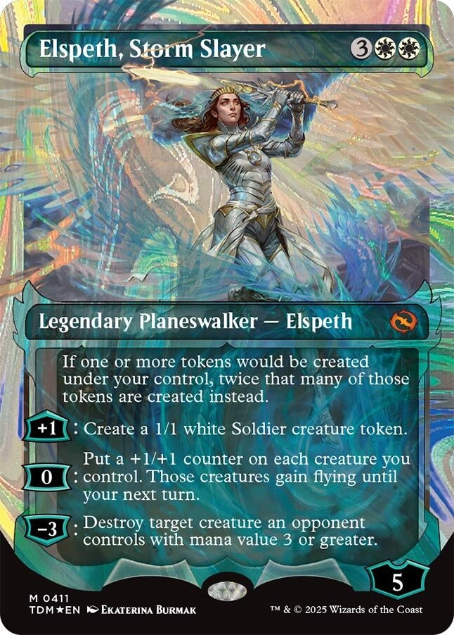 Image for Elspeth, Storm Slayer (Showcase) (Halo Foil) (411) [Tarkir: Dragonstorm] - Magic: The Gathering