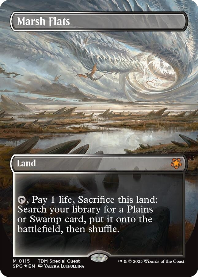 Image for Marsh Flats (Borderless) (Dragonscale Foil) (115) [Special Guests] - Magic: The Gathering
