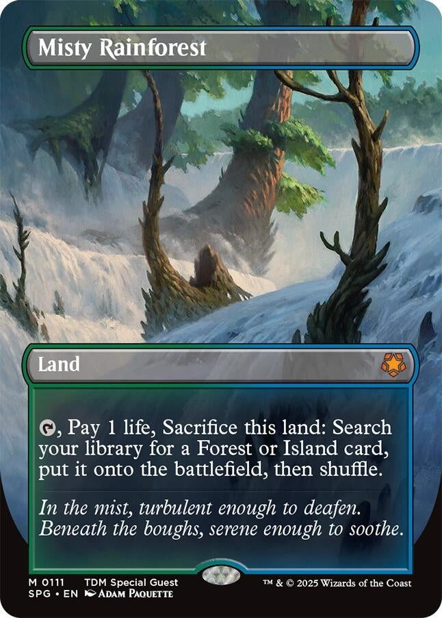 Image for Misty Rainforest (Borderless) (111) [Special Guests] - Magic: The Gathering