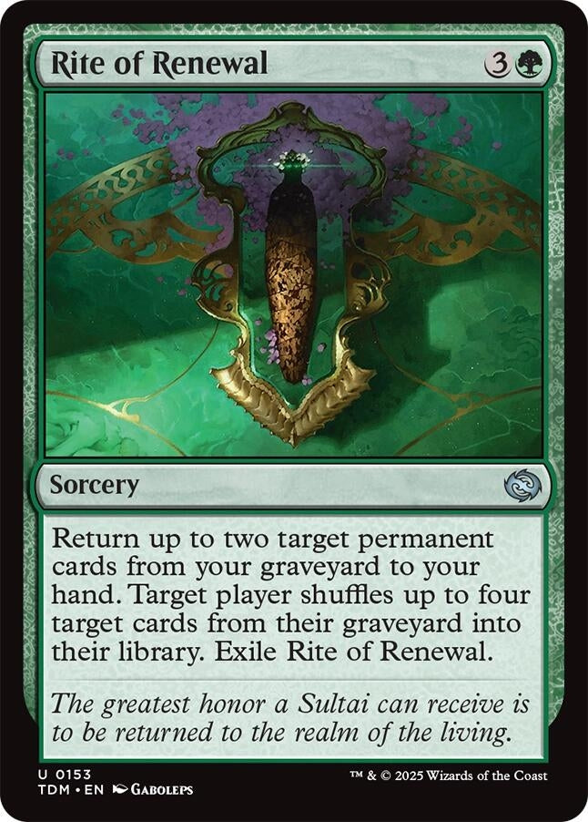 Image for Rite of Renewal (153) [Tarkir: Dragonstorm] - Magic: The Gathering