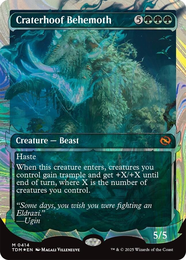 Image for Craterhoof Behemoth (Showcase) (Halo Foil) (414) [Tarkir: Dragonstorm] - Magic: The Gathering