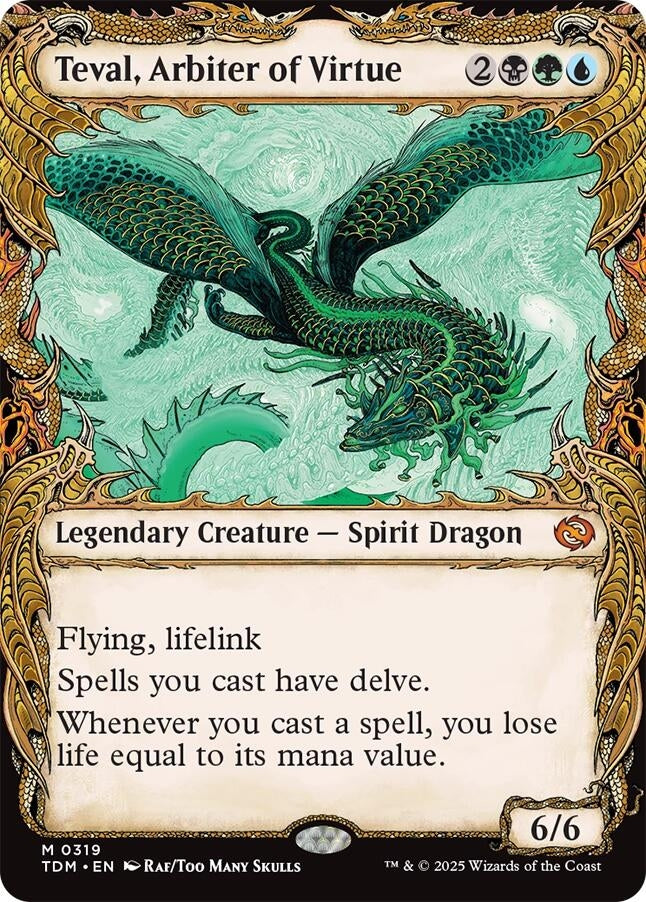 Image for Teval, Arbiter of Virtue (Showcase) (319) [Tarkir: Dragonstorm] - Magic: The Gathering