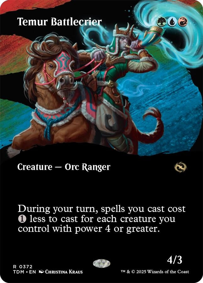 Image for Temur Battlecrier (Borderless) (372) [Tarkir: Dragonstorm] - Magic: The Gathering